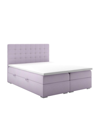 Łóżko kontynentalne Claudia 120x200 cm, tapicerowane, materac, pojemnik, topper, LAVERTO Łóżko kontynentalne Claudia 120x200 cm, tapicerowane, materac, pojemnik, topper, LAVERTO