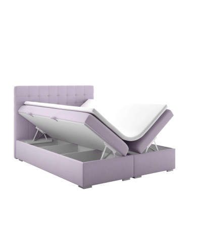 Łóżko kontynentalne Claudia 160x200 cm, tapicerowane, materac, pojemnik, topper, LAVERTO Łóżko kontynentalne Claudia 160x200 cm, tapicerowane, materac, pojemnik, topper, LAVERTO