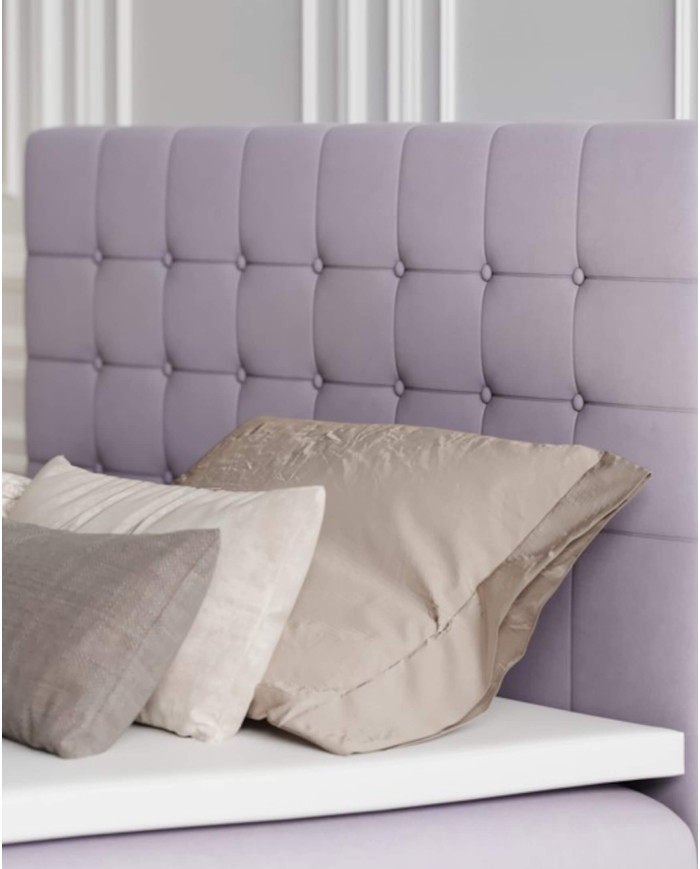 Łóżko kontynentalne Claudia 160x200 cm, tapicerowane, materac, pojemnik, topper, LAVERTO
