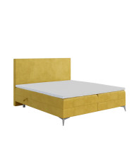 Łóżko kontynentalne Rio 180x200 cm, tapicerowane, materac, pojemnik, topper, LAVERTO