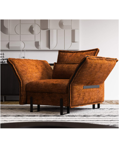 Fotel Kenzo 1, regulowane podłokietniki, pierze kaczo-gęsie, TADAO