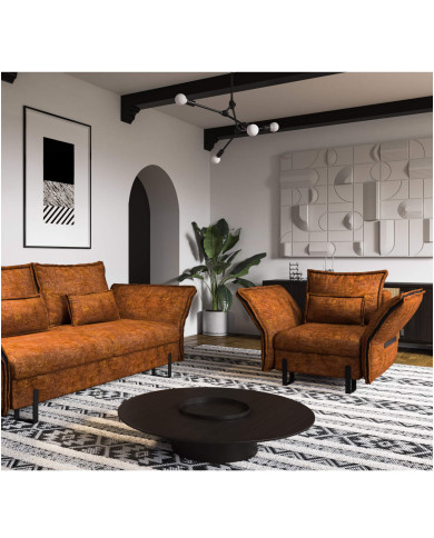 Fotel Kenzo 1, regulowane podłokietniki, pierze kaczo-gęsie, TADAO