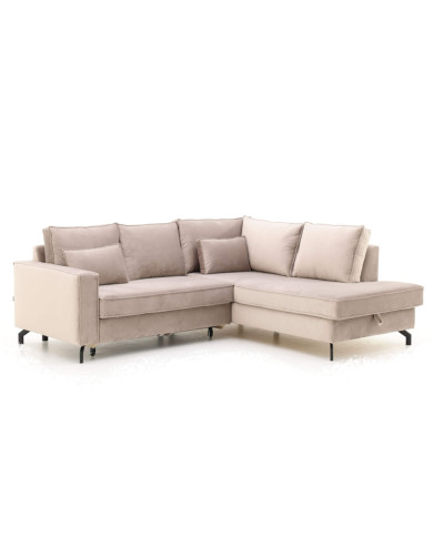 Narożnik Daytona, funkcja spania, pojemnik, dodatkowe 2 małe poduszki, SWEET SIT Narożnik Daytona, funkcja spania, pojemnik, dodatkowe 2 małe poduszki, SWEET SIT