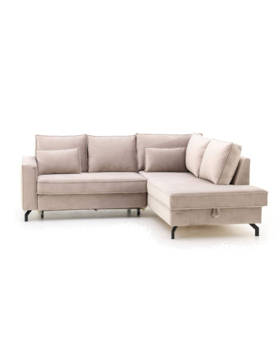 Narożnik Daytona, funkcja spania, pojemnik, dodatkowe 2 małe poduszki, SWEET SIT Narożnik Daytona, funkcja spania, pojemnik, dodatkowe 2 małe poduszki, SWEET SIT