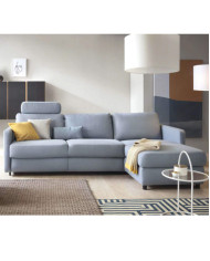 Narożnik Ema 2(160)FF-1D75(1)S, włoska funkcja spania, pojemnik, przestawny zagłówek, materac, SWEET SIT
