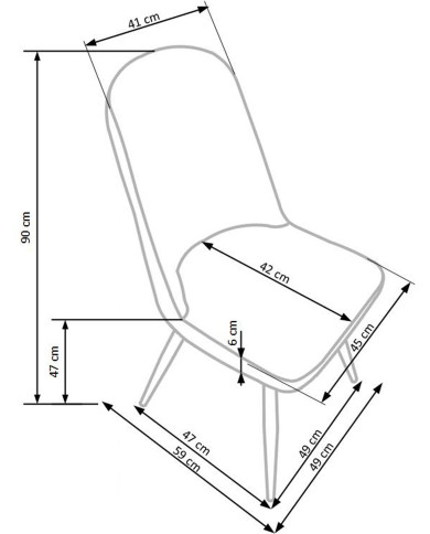 Krzesło K214 Ciemne kremowe/czereśnia antyczna-3 Krzesło K214 Ciemne kremowe/czereśnia antyczna-3