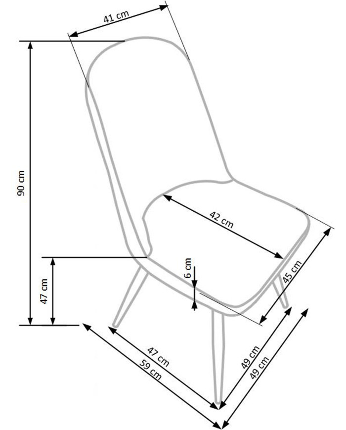 Krzesło K214 Ciemne kremowe/czereśnia antyczna-3