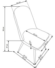 Krzesło K214 Popielate/dąb miodowy-6