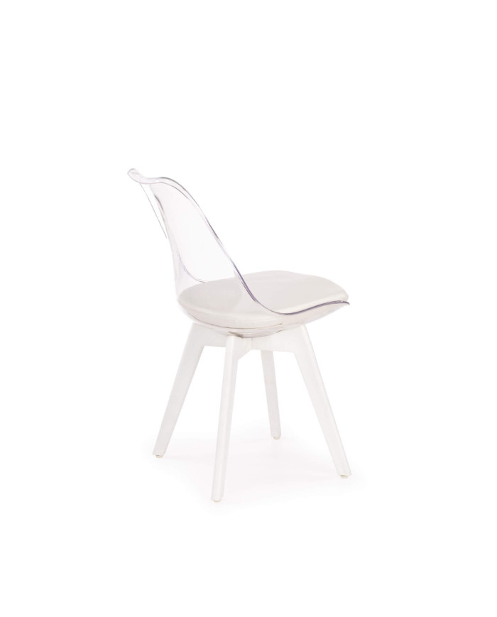Krzesło K245 Bezbarwne/białe-2