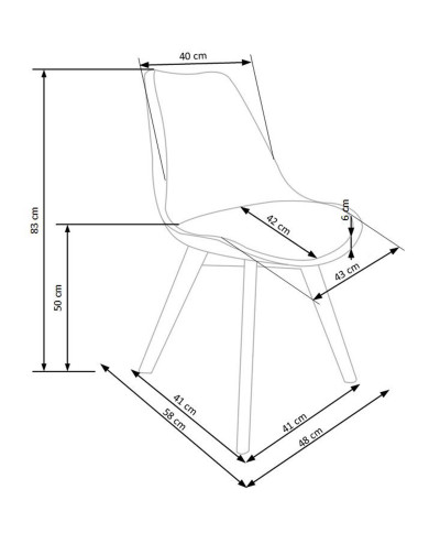 Krzesło K245 Bezbarwne/białe-3 Krzesło K245 Bezbarwne/białe-3