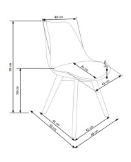 Krzesło K245 Bezbarwne/białe-3