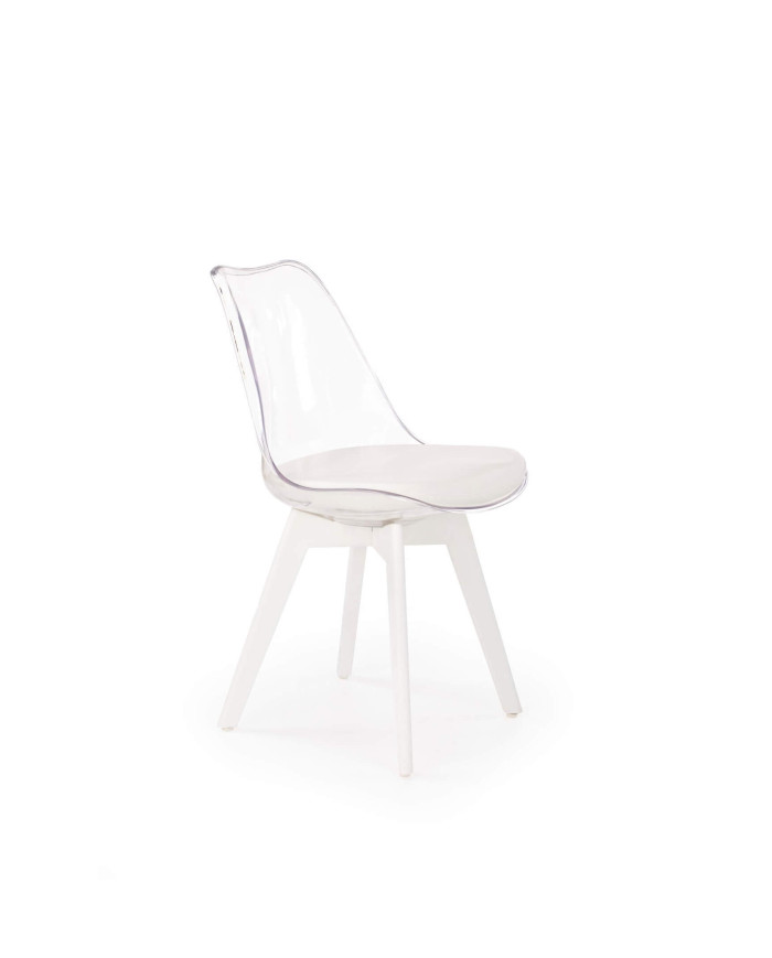 Krzesło K245 Bezbarwne/białe-1