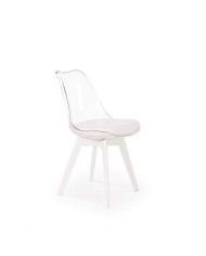 Krzesło K245 Bezbarwne/białe-1