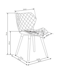 Krzesło K277 Białe/popielate-5