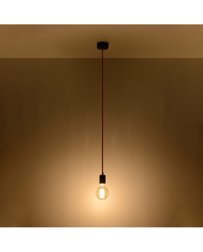 Lampa wisząca Edison, czarny, 1 punkt świetlny, Sollux