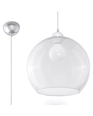 Lampa wisząca Ball, transparentny, 1 punkt świetlny, Sollux