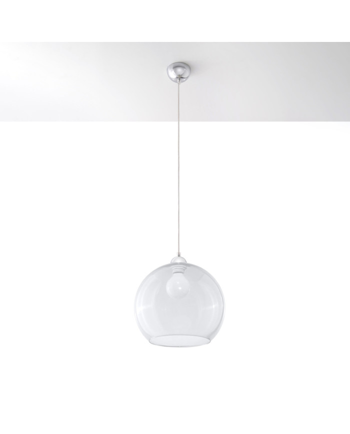 Lampa wisząca Ball, transparentny, 1 punkt świetlny, Sollux