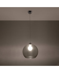 Lampa wisząca Ball, grafitowy, 1 punkt świetlny, Sollux