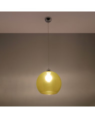 Lampa wisząca Ball, żółty, 1 punkt świetlny, Sollux