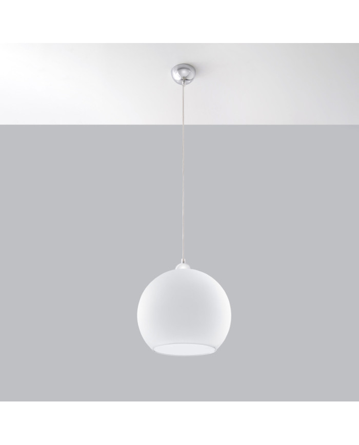 Lampa wisząca Ball, biały, 1 punkt świetlny, Sollux