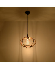 Lampa wisząca Mandelino, naturalne drewno, 1 punkt świetlny, Sollux