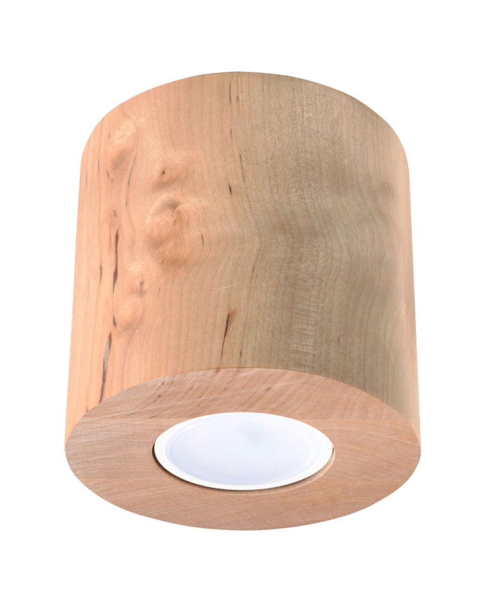 Plafon Orbis, naturalne drewno, 1 punkt świetlny, Sollux