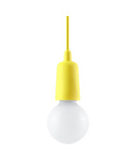 Lampa wisząca Diego, żółty, 1 punkt świetlny, Sollux