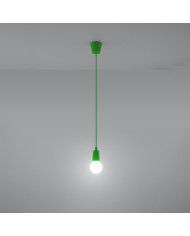 Lampa wisząca Diego, zielony, 1 punkt świetlny, Sollux