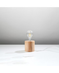 Lampa biurkowa Salgado, naturalne drewno, 1 punkt świetlny, Sollux