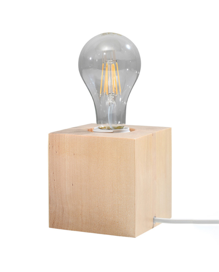 Lampa biurkowa Ariz, naturalne drewno, 1 punkt świetlny, Sollux