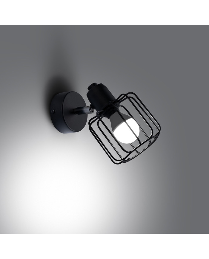 Lampa kierowana kinkiet Beluci, czarny, 1 punkt świetlny, Sollux