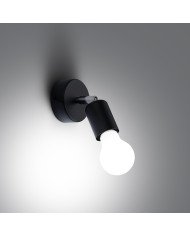 Lampa kierowana, kinkiet Fornes, czarny, 1 punkt świetlny, Sollux