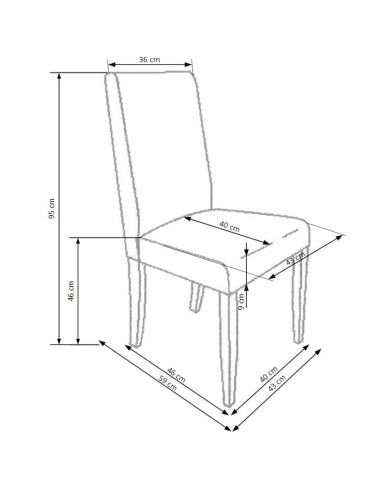 Krzesło Kerry Bis Wenge/Ciemnobrązowe-2 Krzesło Kerry Bis Wenge/Ciemnobrązowe-2