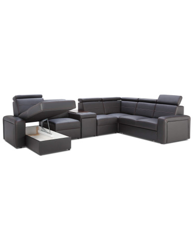 Narożnik Basic 4, funkcja spania, pojemnik, stolik, szafka, regulowane zagłówki, Ideal Sofa Narożnik Basic 4, funkcja spania, pojemnik, stolik, szafka, regulowane zagłówki, Ideal Sofa