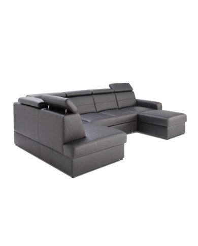 Narożnik Basic 5, funkcja spania, pojemniki, regulowane zagłówki, Ideal Sofa Narożnik Basic 5, funkcja spania, pojemniki, regulowane zagłówki, Ideal Sofa