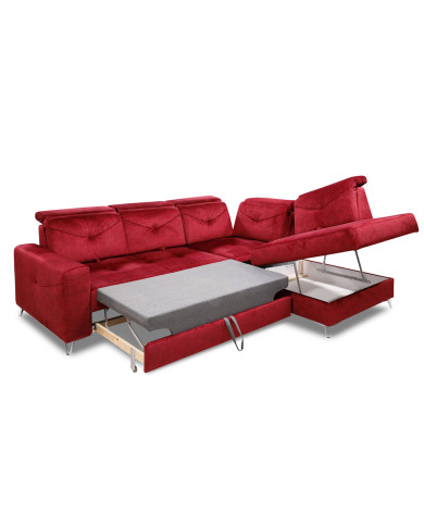 Narożnik Vocal, funkcja spania, pojemnik, przesuwane oparcia, regulowane zagłówki, Ideal Sofa Narożnik Vocal, funkcja spania, pojemnik, przesuwane oparcia, regulowane zagłówki, Ideal Sofa