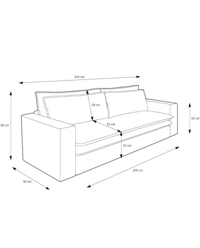 Sofa Tilia, funkcja spania, pojemnik, PIASKI Sofa Tilia, funkcja spania, pojemnik, PIASKI