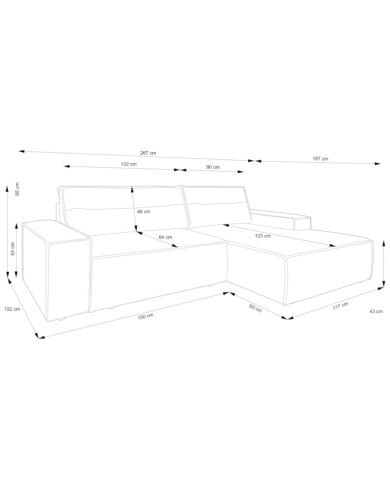 Narożnik Fiord M, funkcja spania, pojemnik, PIASKI Narożnik Fiord M, funkcja spania, pojemnik, PIASKI