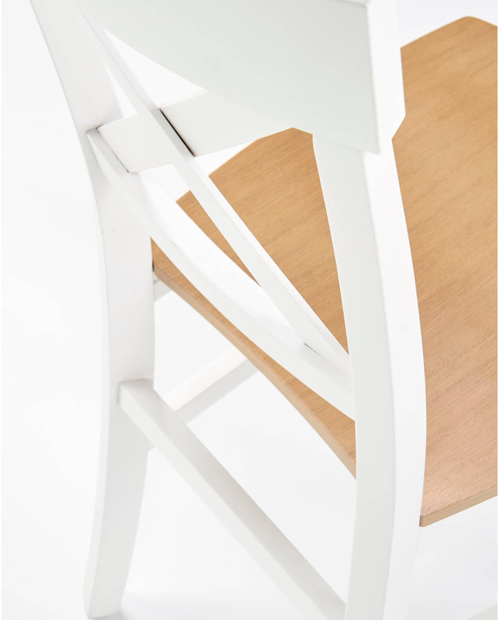 Krzesło Tutti Białe/dąb miodowy-5