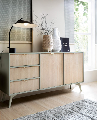 Komoda Forest KSZ106, szuflady, Eukaliptus/ Jodełka skandi, PIASKI Komoda Forest KSZ106, szuflady, Eukaliptus/ Jodełka skandi, PIASKI