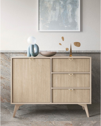 Komoda Forest KSZ106, szuflady, Beż piaskowy/ Jodełka skandi, PIASKI Komoda Forest KSZ106, szuflady, Beż piaskowy/ Jodełka skandi, PIASKI