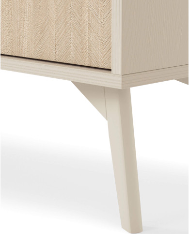 Komoda Forest KSZD106, drzwi, szuflady, Beż piaskowy/ Jodełka skandi, PIASKI Komoda Forest KSZD106, drzwi, szuflady, Beż piaskowy/ Jodełka skandi, PIASKI