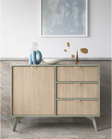 Komoda Forest KSZD106, drzwi, szuflady, Eukaliptus/ Jodełka skandi, PIASKI Komoda Forest KSZD106, drzwi, szuflady, Eukaliptus/ Jodełka skandi, PIASKI