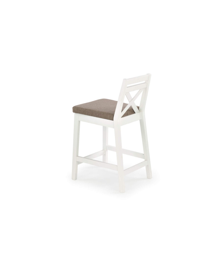Krzesło barowe niskie Borys Low Białe Inari23-2