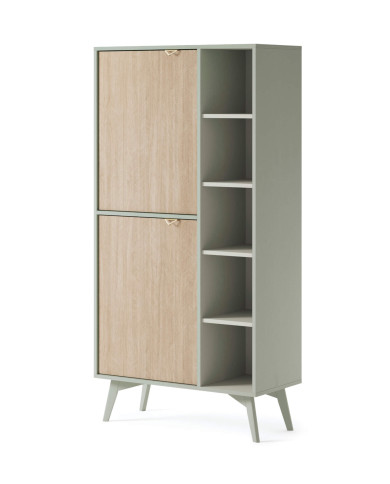 Regał Forest RG80, drzwi, wnęki, Eukaliptus/ Jodełka scandi, PIASKI Regał Forest RG80, drzwi, wnęki, Eukaliptus/ Jodełka scandi, PIASKI
