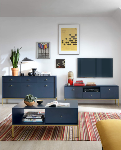 Toaletka, konsola Mono MT104, szufladki, Granatowa/ Złota rama, PIASKI Toaletka, konsola Mono MT104, szufladki, Granatowa/ Złota rama, PIASKI