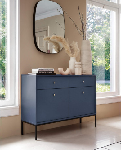 Toaletka, konsola Mono MT104, szufladki, Granatowa/ Czarna rama, PIASKI Toaletka, konsola Mono MT104, szufladki, Granatowa/ Czarna rama, PIASKI