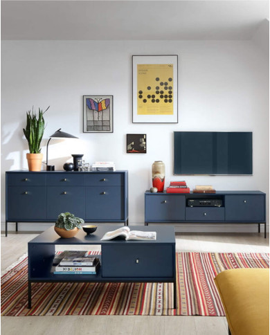 Toaletka, konsola Mono MT104, szufladki, Granatowa/ Czarna rama, PIASKI Toaletka, konsola Mono MT104, szufladki, Granatowa/ Czarna rama, PIASKI