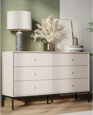 Toaletka, konsola Mono MT104, szufladki, Beż piaskowy/ Czarna rama, PIASKI Toaletka, konsola Mono MT104, szufladki, Beż piaskowy/ Czarna rama, PIASKI