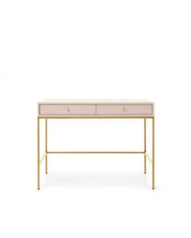Toaletka, konsola Mono MT104, szufladki, Beż piaskowy/ Złota rama, PIASKI Toaletka, konsola Mono MT104, szufladki, Beż piaskowy/ Złota rama, PIASKI